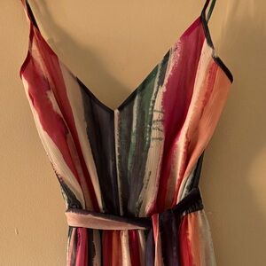 BB Dakota Vibrant Striped Maxi Dress New with Tags